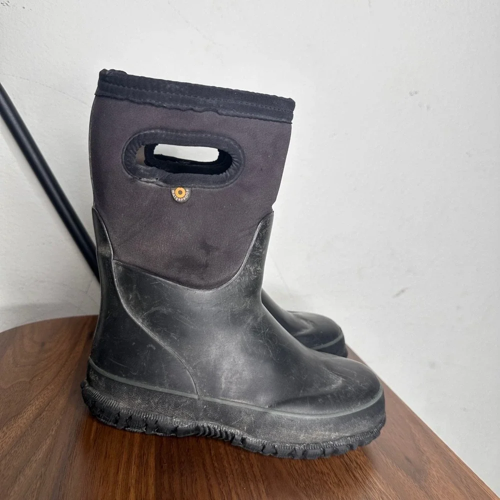 Bogs‎ Kids Grasp Solid Black Waterproof Insulated Winter Boots Size 13 78768-001